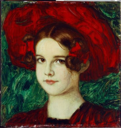 Mary with Red Hat by Franz von Stuck